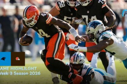 Carolina Panthers vs Cleveland Browns Match Player Stats