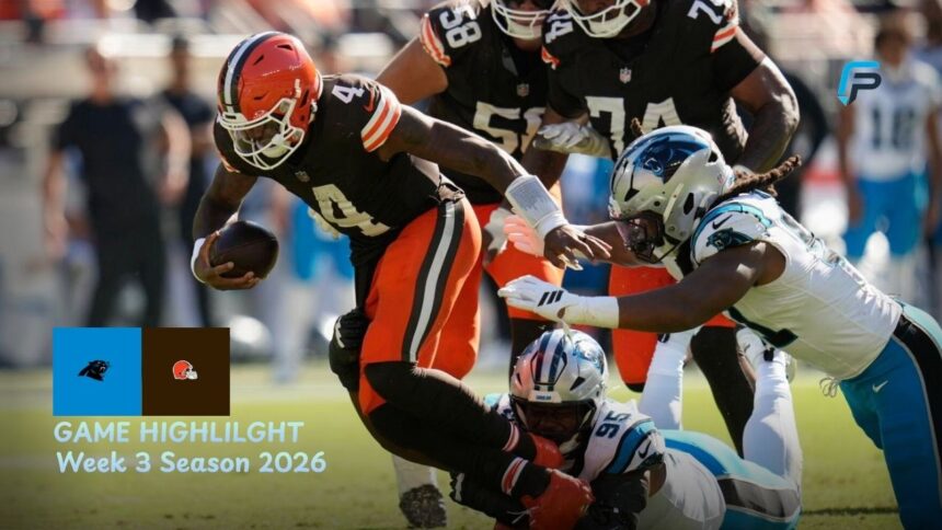 Carolina Panthers vs Cleveland Browns Match Player Stats