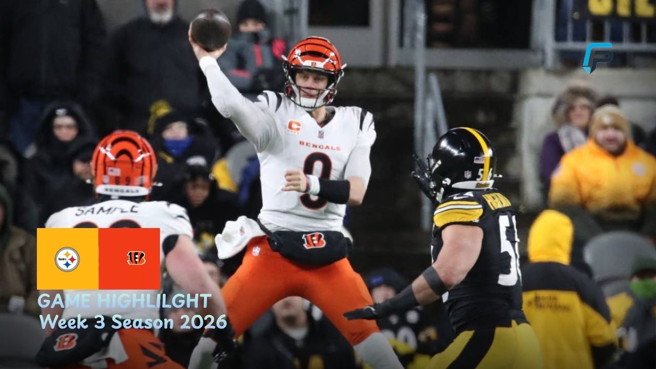 Cincinnati Bengals vs Pittsburgh Steelers Match Player Stats