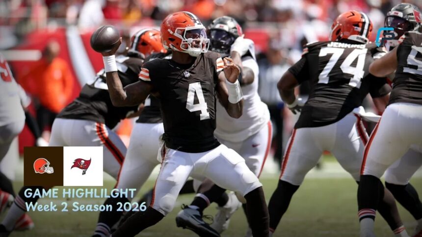 Cleveland Browns vs Tampa Bay Buccaneers Match Player Stats