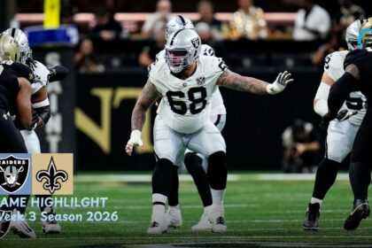 Las Vegas Raiders vs New Orleans Saints Match Player Stats