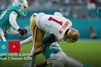 Miami Dolphins vs San Francisco 49ers Match Player Stats