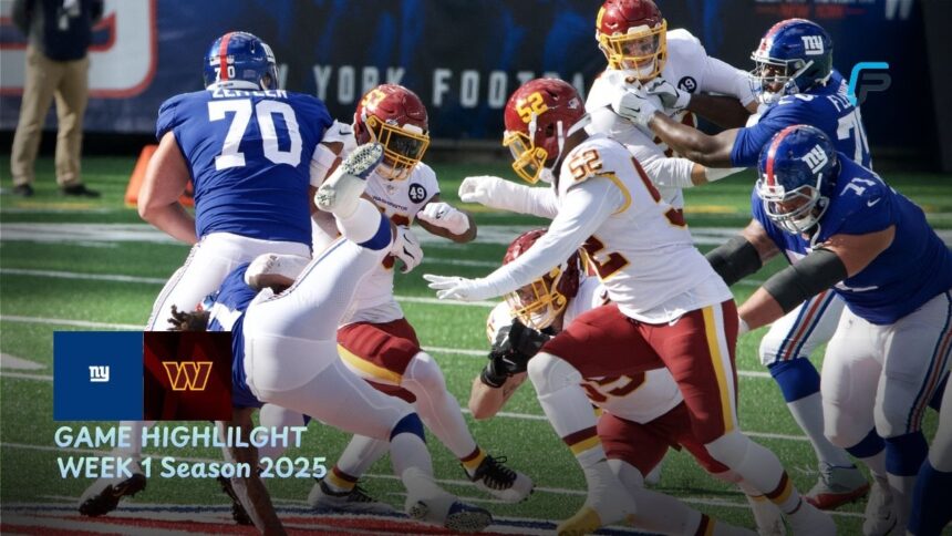 New York Giants vs Washington Commanders Match Player Stats