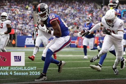Arizona Cardinals vs New York Giants Match Player Stats